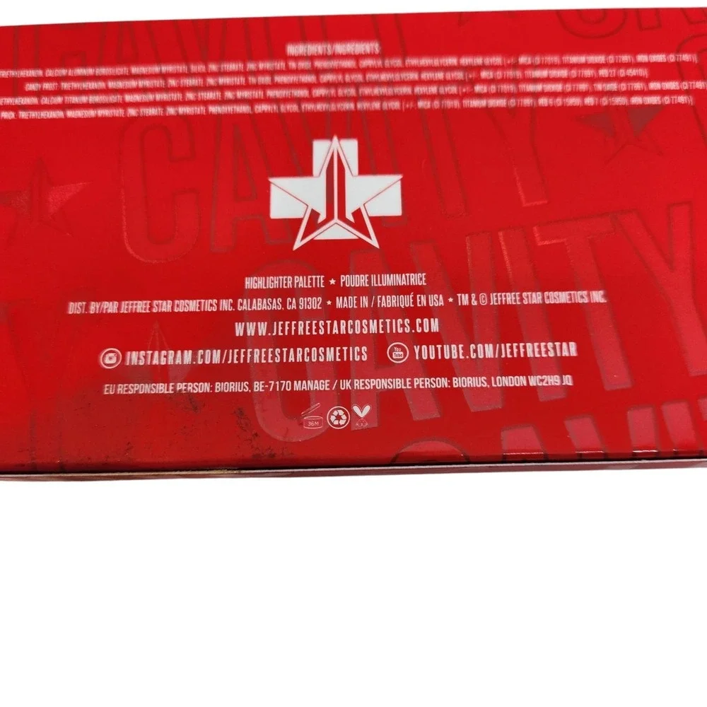 Jeffree Star Cosmetics Skin Frost Cavity Highlighter Palette 4 Shades Vegan Glow